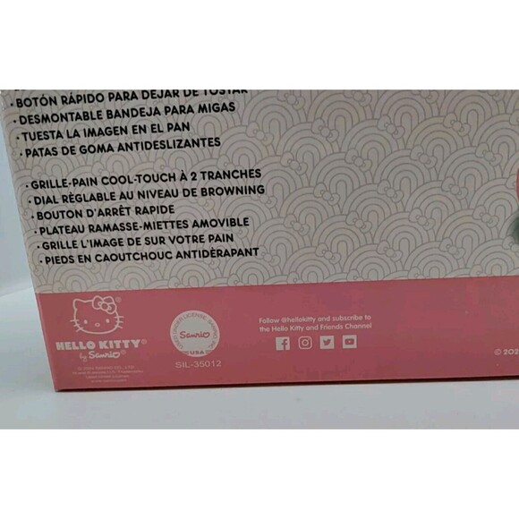 Hello Kitty Cool Touch Toaster Toasts Image On Bread New With Box - Picture 5 of 6